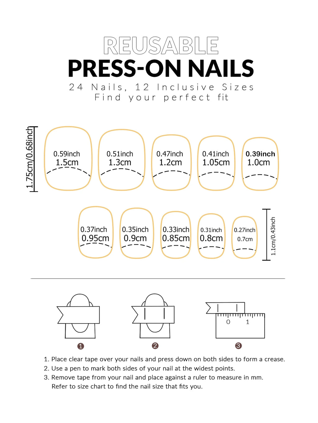 24pcs/set short square fake nails for women cute bride heart white french tips faux ongles y2k press on false nail supplies