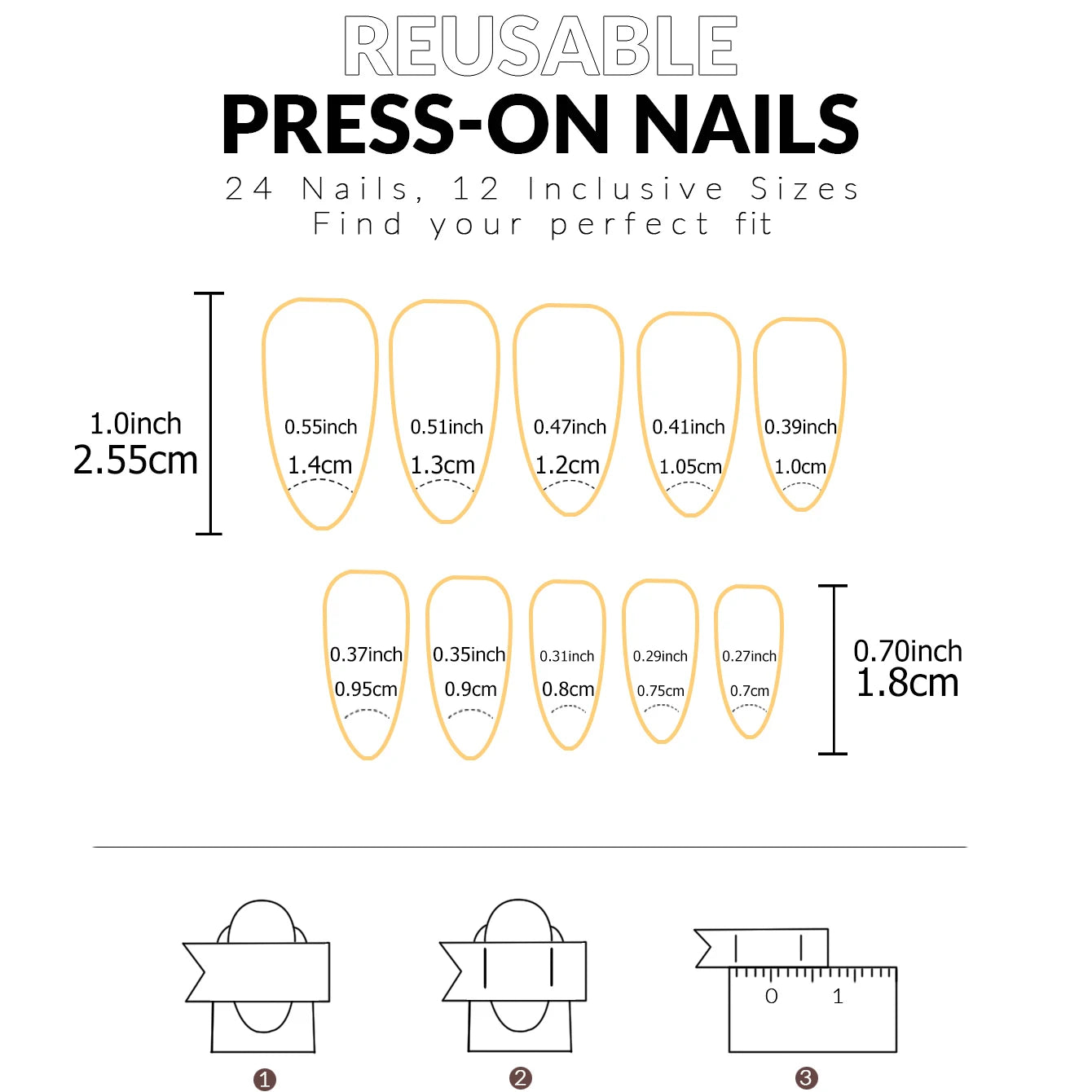 24pcs/set short square fake nails for women cute bride heart white french tips faux ongles y2k press on false nail supplies